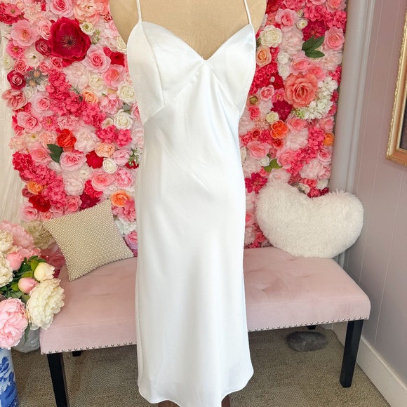 Morilee | White Slip Dress - Picture 1 of 4